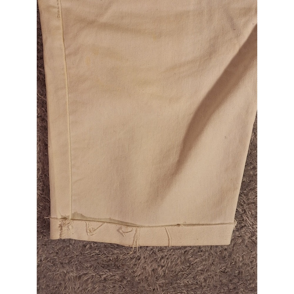 Levi Strauss Mens White Denim Cut Off Shorts Size 31 Distressed Frayed Hem - Picture 4 of 13